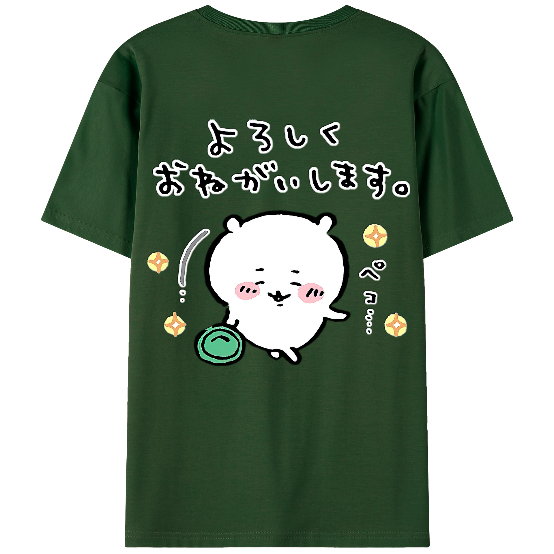 （画像用） ちいかわ ちいかわ Chii-kawa chiikawa 綿100％半袖Tシャツ（背面プリント）